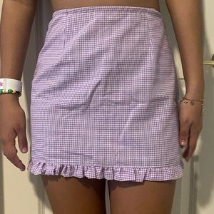 Purple Plaid Skirt